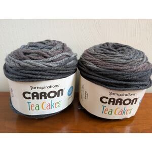 Lot of 2 Caron Tea Cakes Warm Night discontinued color Crochet